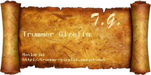 Trummer Gizella névjegykártya